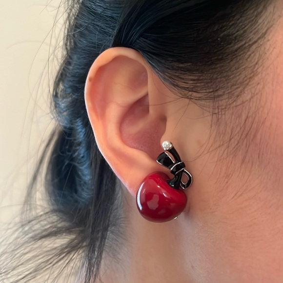 Shrimps Cherry Clip-on Earrings - Picture 5 of 6